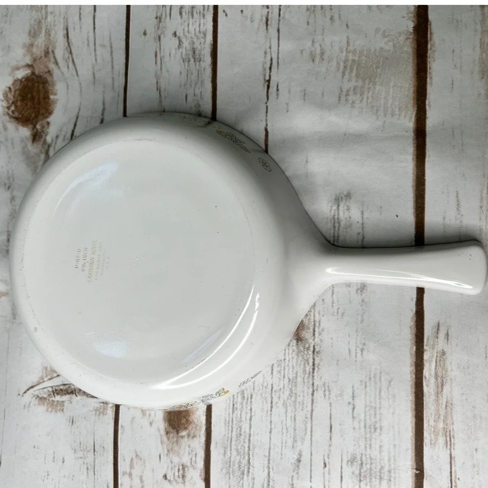 Corning Ware Skillet White Wildflower Floral P-83-B 6.5 Inch